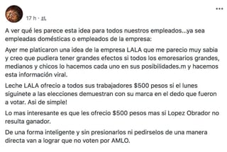 Lala y Sanborns dijeron que es falso que hayan emitido comunicados vinculados a López Obrador. (VERIFICADO 2018) 