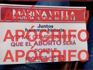 En días pasados, circularon volantes en los que a nombre de la candidata de Morena se apoyaba el aborto, así como camisetas a nombre de Marina Vitela que no son parte de su campaña. (EL SIGLO DE TORREÓN)