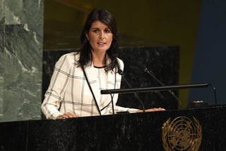 Derrota. A pesar de los esfuerzos de Nikki Haley, la ONU aprobó una resolución que condena la respuesta de Israel en Gaza. (EFE)