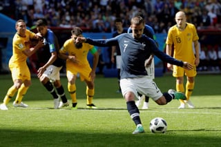 Antoine Griezmann anotó un penal en la victoria de Francia sobre Australia. Rusia 2018, el Mundial de los penales