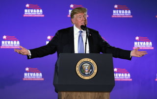 Postura. Trump defendió su férrea política migratoria en un discurso pronunciado en Nevada.