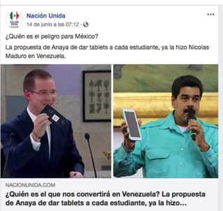 Anaya le copio a Nicolas Maduro la propuesta de dar tablets a los estudiantes. (VERIFICADO 2018)