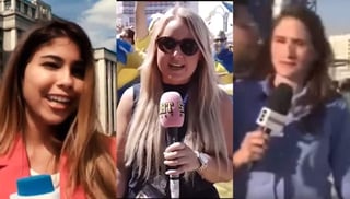 Julieth González Teherán, Malin Wahlberg y Julia Guimarães han sido los casos más recientes de acoso a periodistas en vivo. (Especial)