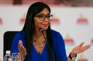 Incluida. La ministra venezolana, Delcy Rodríguez fue sancionada por la Unión Europea. (AP)