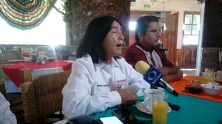 La líder estatal de Morena en Coahuila, Miroslava Sánchez, reconoció que los obtenidos en la entidad y en todo el país rebasaron todas las expectativas. (GUADALUPE MIRANDA)