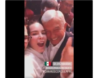 Belinda celebró mediante un video que publicó en sus redes sociales el virtual triunfo de Andrés Manuel López Obrador. (ESPECIAL)