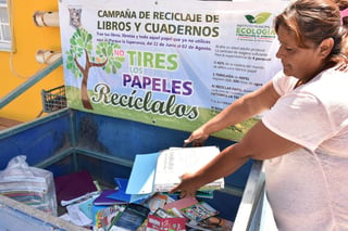 Reciclaje. Tiene respuesta favorable la campaña para reciclar libros y cuadernos. (EL SIGLO DE TORREÓN)