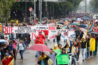 A la fecha no se han anunciado despidos, luego de que la Coordinadora Nacional de Trabajadores de la Educación (CNTE) mantuviera un plantón de casi tres semanas en la Ciudad de México. (ARCHIVO) 
