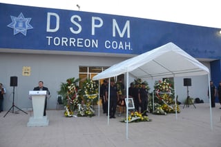 Honores. La ceremonia luctuosa se realizó en las instalaciones de la Dirección de Seguridad Pública de la ciudad de Torreón.