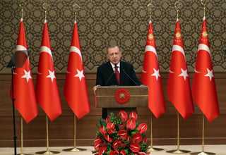 Poder.  El presidente de Turquía, Recep Tayyip Erdogan, asumió como jefe del Estado. (EFE)