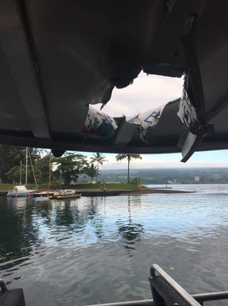 Uno de los pasajeros se fracturó la pierna y otros tenían quemaduras, indicó el Departamento de Tierra y Recursos Naturales de Hawai, que señaló que de momento se desconoce la magnitud de las lesiones. (EFE)