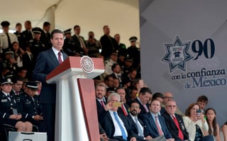 Rescata. Peña Nieto refirió que durante su sexenio se fortaleció a la corporación de la Policía Federal. (NOTIMEX)