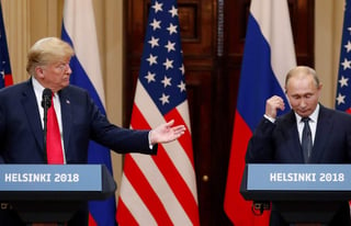 'Aunque tuve una gran reunión con la OTAN, recaudando vastas cantidades de dinero, tuve un incluso mejor encuentro con Vladimir Putin de Rusia', señaló Trump. (ARCHIVO)