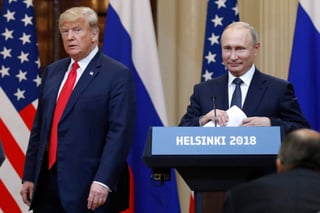 Aseguró que 'muchas cosas positivas saldrán' de la cumbre que mantuvo el pasado lunes con su colega ruso, Vladímir Putin, en Helsinki. (AP)