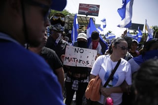 Protesta. Manifestantes protestan contra el gobierno de Daniel Ortega. (EFE)