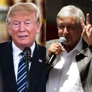 El presidente de Estados Unidos, Donald Trump, presumió ayer su sintonía con el virtual presidente electo de México, Andrés Manuel López Obrador. (ARCHIVO)