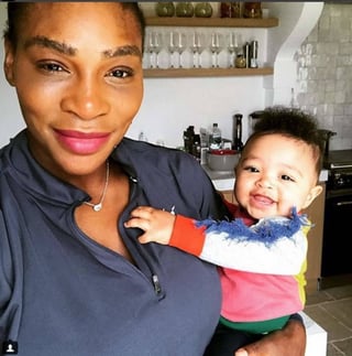 Serena Williams dio a luz a su hija Olympia hace 11 meses. Serena Williams revela dificultades postparto