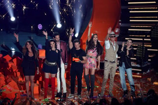 Timbiriche recibió  este sábado el Premio Trayectoria durante la edición 2018 de los Kids’ Choice Awards. (ARCHIVO)
