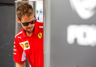 El piloto alemán Sebastian Vettel, de Ferrari. Vettel, bajo presión de reducir diferencia