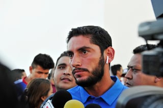 El portero José de Jesús Corona habló a su llegada al aeropuerto internacional de Torreón.