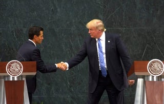Destacó que la visita permitió que hoy haya diálogo entre ambos gobiernos pero también enormes diferencias en temas donde México -dijo- 'es irreductible e indeclinable en la posición que tiene' y puso por ejemplo el tema de quién pagará por el muro propuesto por Trump. (ARCHIVO)