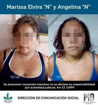 Policías Investigadores de Delitos (PID), en colaboración con la Policía Municipal, detuvieron a Angelina y Marissa. (ESPECIAL)

