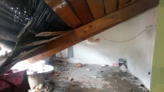 Techumbre. En el ejido La Luz, del municipio de Lerdo, se vino abajo el techo de una vivienda. En San Isidro fue un árbol. (DIANA GONZÁLEZ)