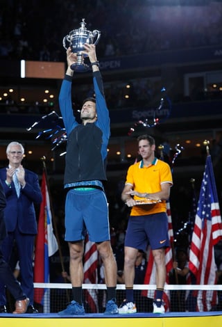 Novak Djokovic se impuso el domingo a Juan Martín del Potro en la final del Abierto de Estados Unidos.