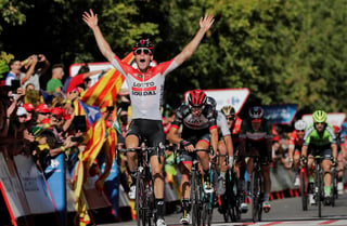 Jelle Wallays acabó la etapa 18 de la Vuelta a España en primer lugar.