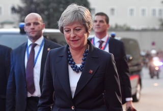 Plan. La primera ministra británica, Theresa May, a su llegada a un encuentro de líderes europeos. (AP)