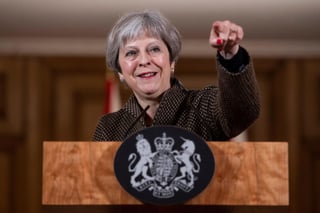 Salida. Theresa May, durante una rueda de prensa convocada en el número 10 de Downing Street.
