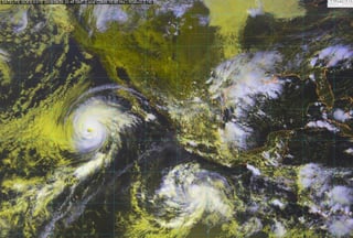 En el más reciente aviso emitido por el organismo dependiente de la Comisión Nacional del Agua (Conagua) indicó que el huracán se localiza a 625 kilómetros al suroeste de Punta Eugenia, Baja California Sur. (ESPECIAL) 
