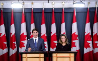 En una rueda de prensa en Ottawa, el primer ministro canadiense, Justin Trudeau, consideró que el nuevo arreglo, bautizado como Acuerdo EU-México-Canadá (USMCA, en sus siglas en inglés), es 'bueno' para su país. (AP)