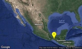 Se ajustó a 5.4 la magnitud del sismo ocurrido esta tarde en Chiapas. (TWITTER)
