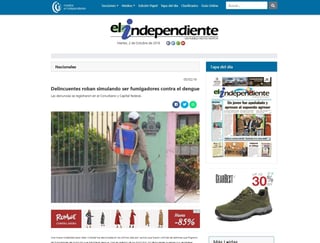 La noticia fue publicada en 2016 en un portal de Argentina. (ESPECIAL) 