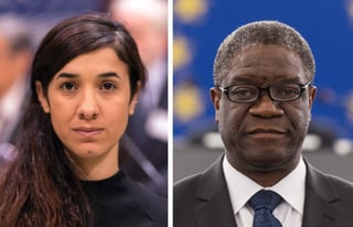 Mukwege, un médico congoleño, ha sido crítico con el gobierno de su país y trató a víctimas de violencia sexual, mientras que Murad es una yazidí que fue capturada por el grupo extremista Estado Islámico. (EFE)