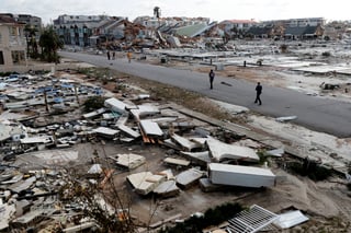 Devastación. Las viviendas de Mexico Beach quedaron destrozadas o fueron arrancadas de sus cimientos por el huracán. (AP)