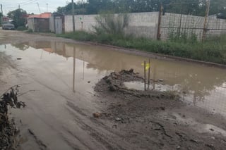 Fuga. La calle Rodolfo Fierro se encuentra inundada desde hace más de un mes a causa de una fuga. (EL SIGLO DE TORREÓN)
