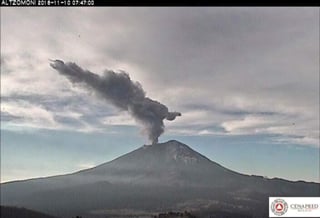 Así amaneció este sábado el Popocatépetl. (ESPECIAL) 