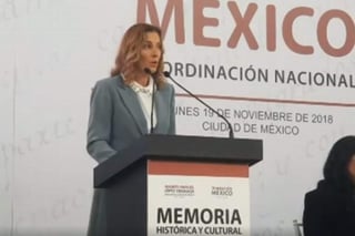 Fue nombrada como encargada honoraria de la Coordinación Nacional de Memoria Histórica y Cultural de México. (ESPECIAL)