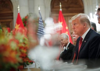 'Las negociaciones con China ya han comenzado. A menos que se extiendan, terminarán 90 días después desde la magnífica y muy cálida cena con el presidente Xi en Argentina', señaló Trump en su cuenta de Twitter. (AP)