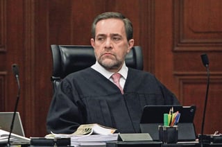 El ministro Jorge Mario Pardo Rebolledo aseguró que la mejor defensa de los jueces es su prudencia. (ESPECIAL) 