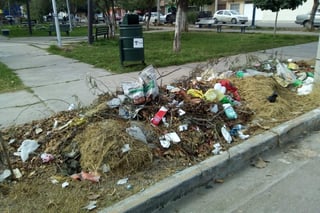 Los vecinos de la colonia solicitan a las autoridades del ayuntamiento que retiren la basura del lugar. (EL SIGLO DE TORREÓN)