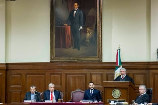 Presencia López Obrador informe de presidente de la Suprema Corte. (NOTIMEX) 
