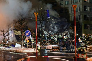 La detonación destruyó gravemente la estructura del edificio donde se ubicaba el restaurante. (EFE) 