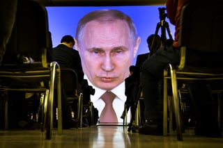 Peligro. El presidente ruso, Vladimir Putin, advirtió del peligro de una guerra nuclear y acusó directamente a EU. (AP)