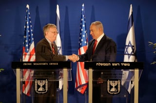 Postura. Bolton señaló el común objetivo de su país y de Israel de defenderse de Irán. (EFE)