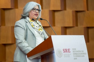 Reunión. La Secretaria de Economía, Graciela Márquez Colín, participó en la XXX Reunión de Embajadores y Cónsules. (ARCHIVO)