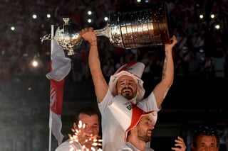 El atacante uruguayo conquistó dos Copa Libertadores con River Plate, la más reciente ante Boca Juniors en España.