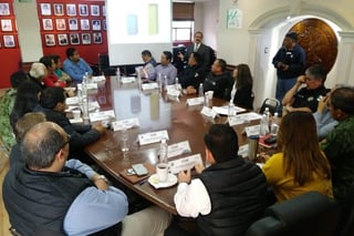Se reúnen. Funcionarios y directores de área analizaron los indicadores de seguridad en la ciudad de Gómez Palacio. (EL SIGLO DE TORREÓN)